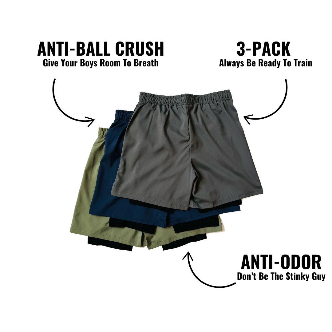 ANTI NUT CRUSH N0-GI SHORTS 3-Pack