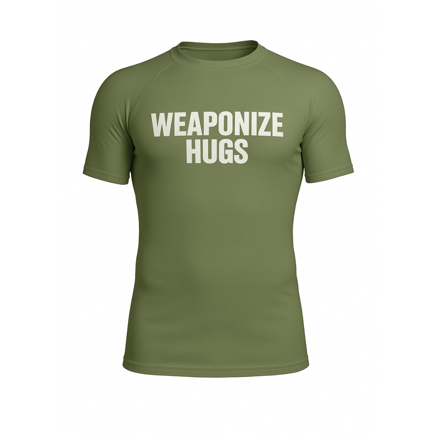 WEAPONIZE HUGS - SHORT SLEEVE RASH GUARD