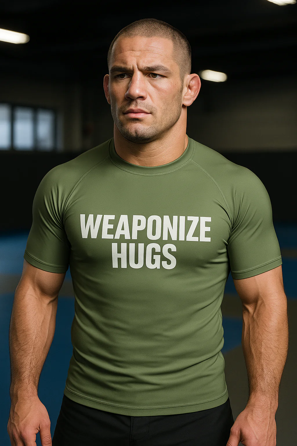 WEAPONIZE HUGS - SHORT SLEEVE RASH GUARD – BJJ Bundle
